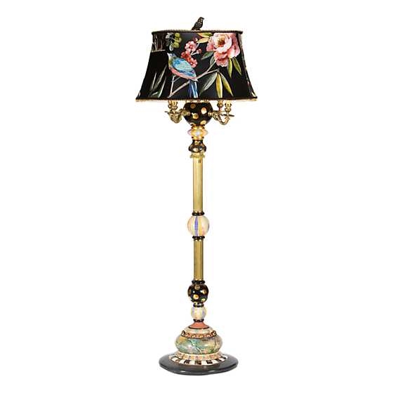 Mackenzie Childs Grandiosity Floor Lamp, Standing Lamp With Black Shade
